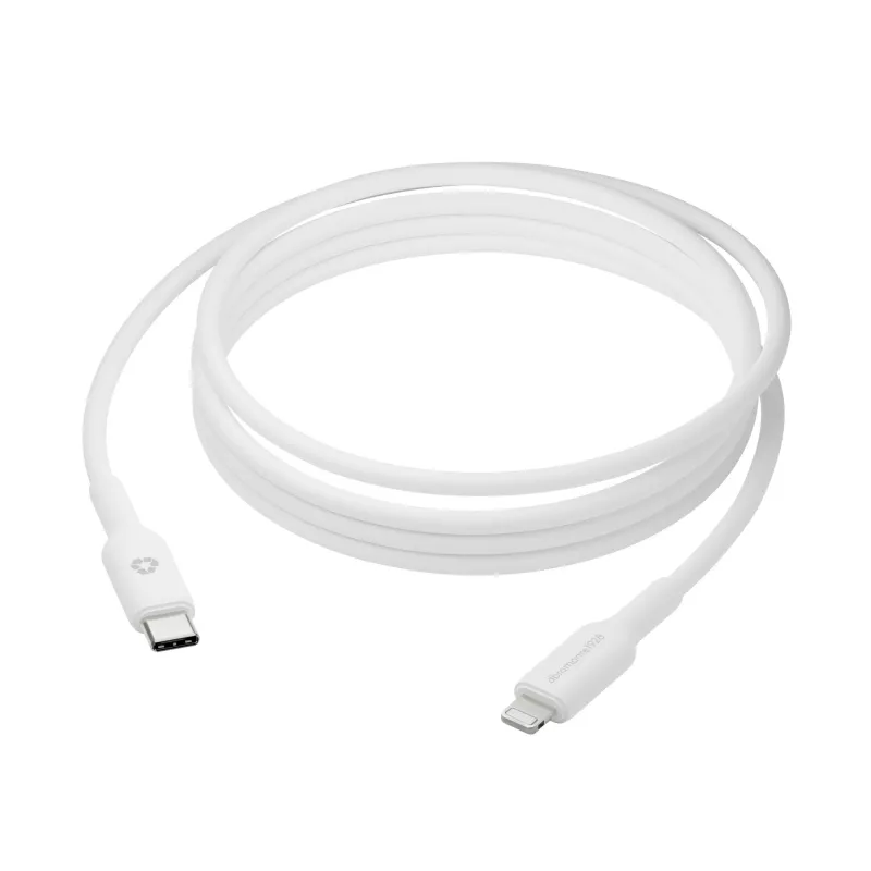 USB-C į Lightning kabelis 2 m, d bramante re-charge (USB 2.0, baltas)