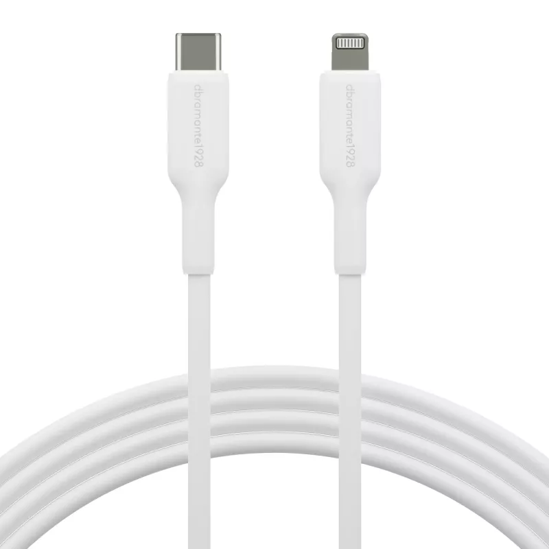USB-C į Lightning kabelis 2 m, d bramante re-charge (USB 2.0, baltas)