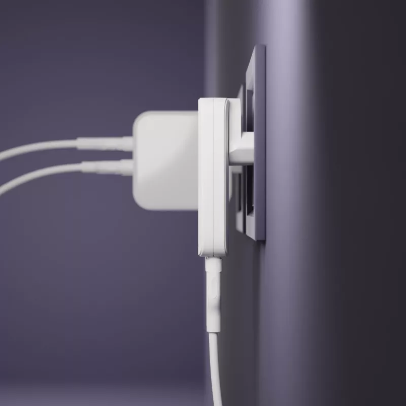 d bramante dbramante1928 Pro EU/US plonas Charger — USB-C 20W + USB-A 18W, balta, vidaus AC