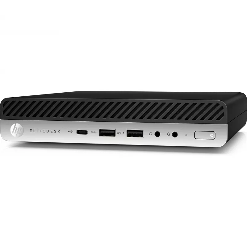 T1A HP EliteDesk 800 G4 Atnaujintas Intel® Core™ i5 i5-8500T 8 GB DDR4-SDRAM 256 GB SSD Windows 11 Pro Mini kompiuteris Juoda, Sidabrinė