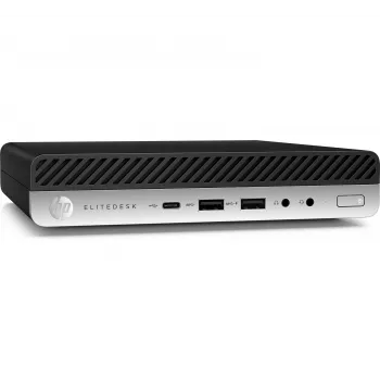T1A HP EliteDesk 800 G4 Intel® Core™ i5 i5-8500T 16 GB DDR4-SDRAM 512 GB SSD „Windows 11 Pro“ mini kompiuteris juodas, sidabrinis