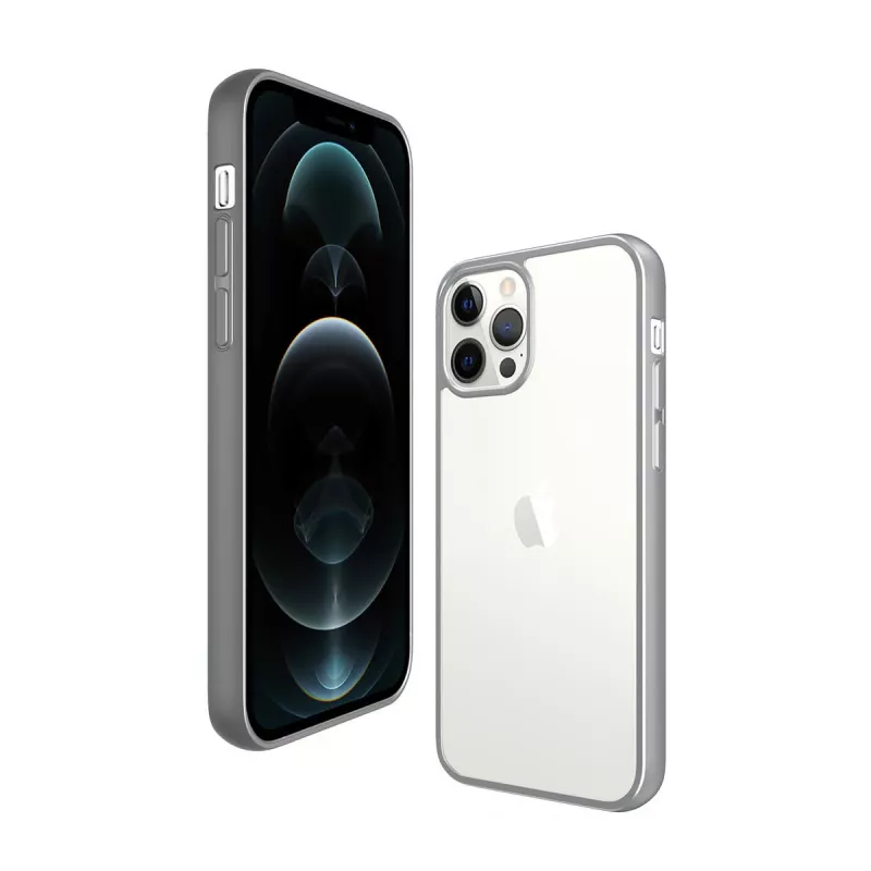 PanzerGlass ® ClearCaseColor™ iPhone 12 Pro Max - Satin Sidabrinė Limited Edition