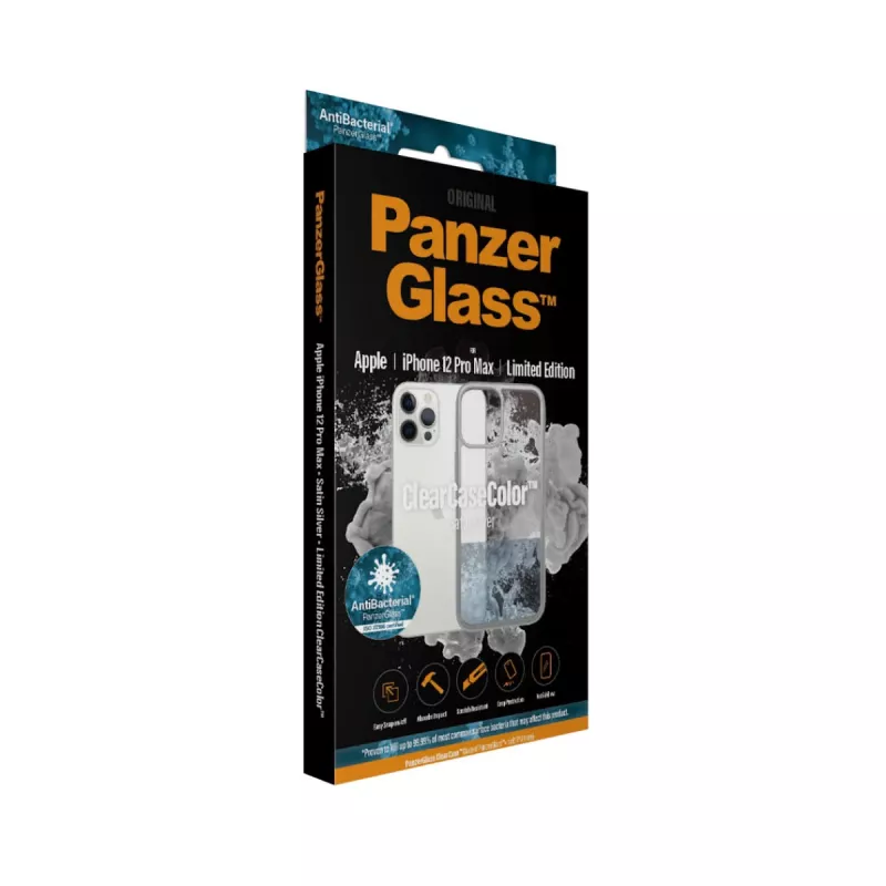 PanzerGlass ® ClearCaseColor™ iPhone 12 Pro Max - Satin Sidabrinė Limited Edition