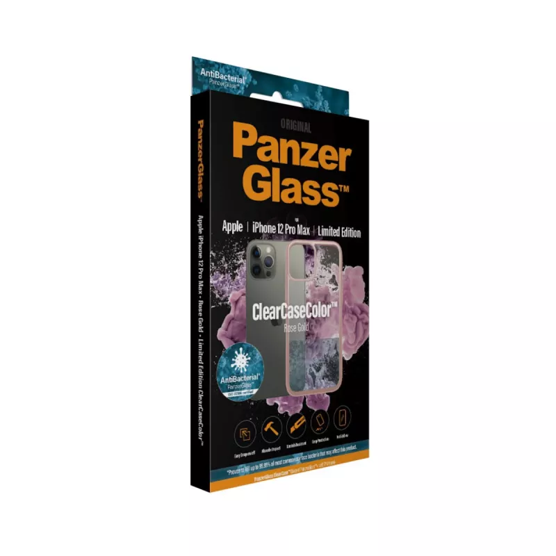 PanzerGlass ® ClearCaseColor™ iPhone 12 Pro Max - Rose Gold riboto leidimo