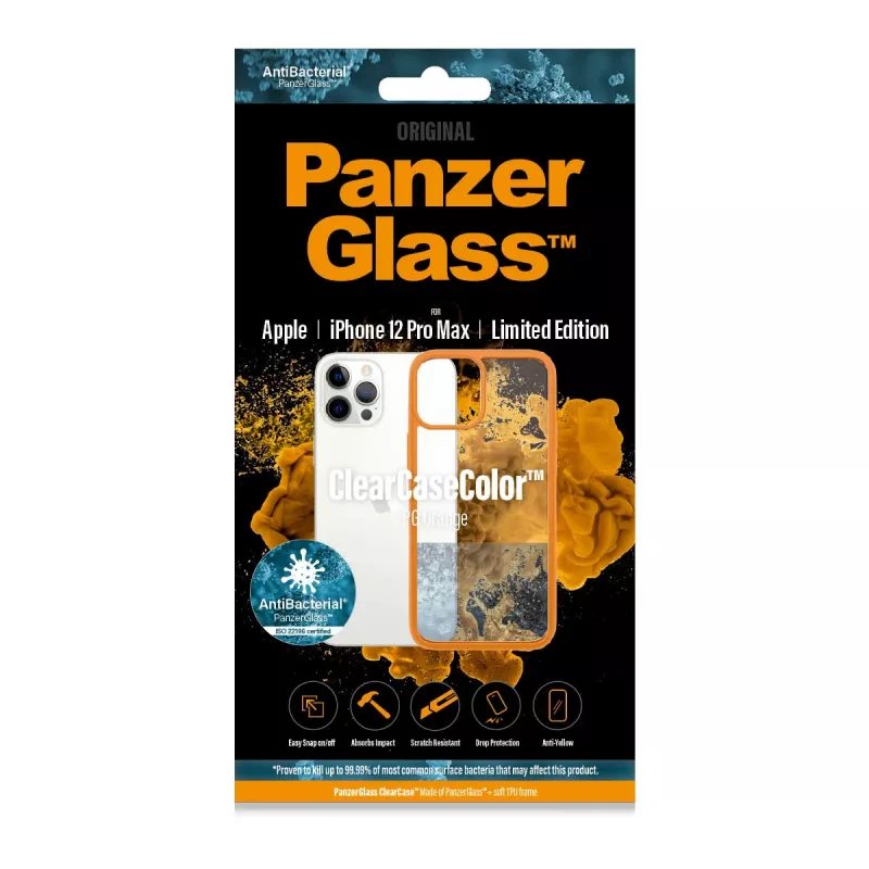 PanzerGlass ® ClearCaseColor™ iPhone 12 Pro Max - ® Limited Edition oranžinė