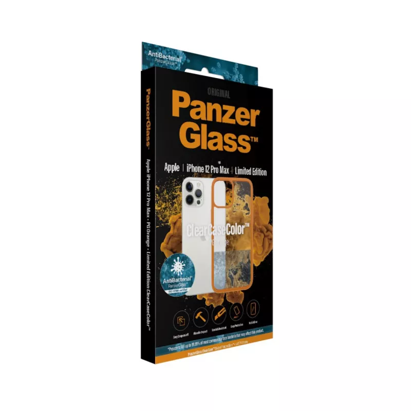 PanzerGlass ® ClearCaseColor™ iPhone 12 Pro Max - ® Limited Edition oranžinė