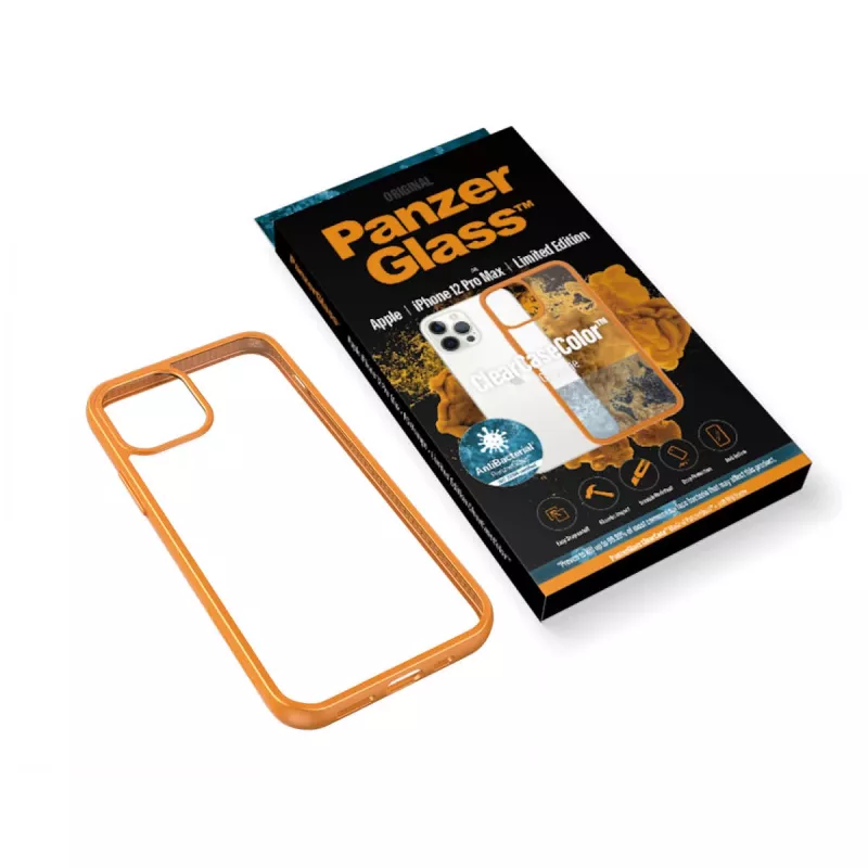 PanzerGlass ® ClearCaseColor™ iPhone 12 Pro Max - ® Limited Edition oranžinė