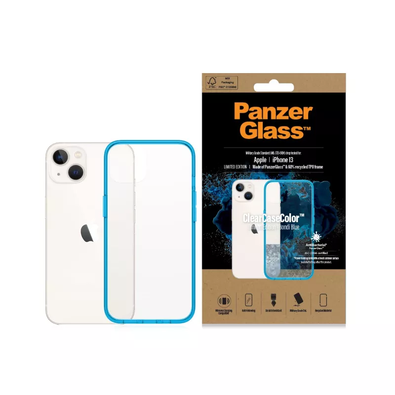 PanzerGlass ClearCaseColor dėklas Apple iPhone 13 Bondie Blue