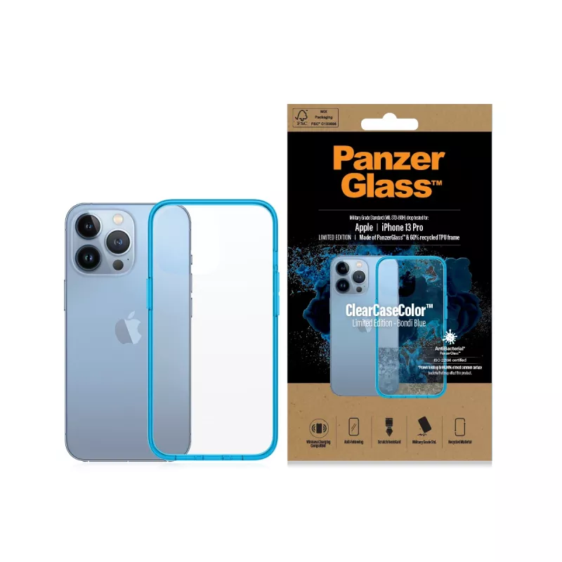 Dėklas PanzerGlass ClearCaseColor iPhone 13 Pro Bondie Blue