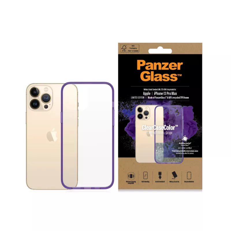 Dangtelis PanzerGlass ClearCaseColor iPhone 13 Pro Max Grape