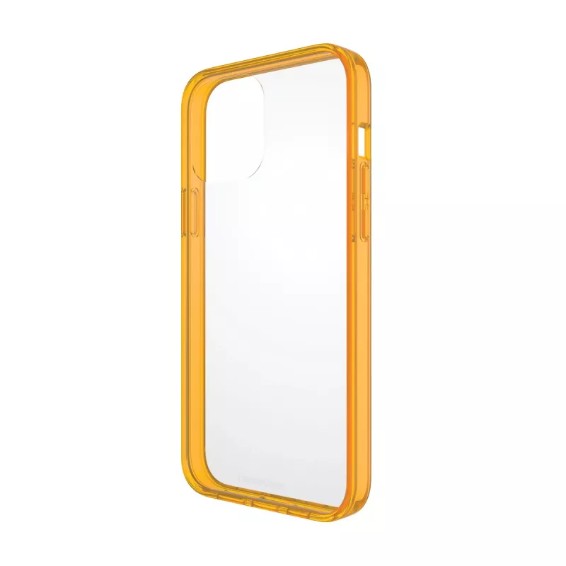 Apsauginis permatomas dėklas ClearCaseColor PanzerGlass, skirtas iPhone 13 Pro Max 6,7 colio – PET ir grūdintas stiklas, oranžinis
