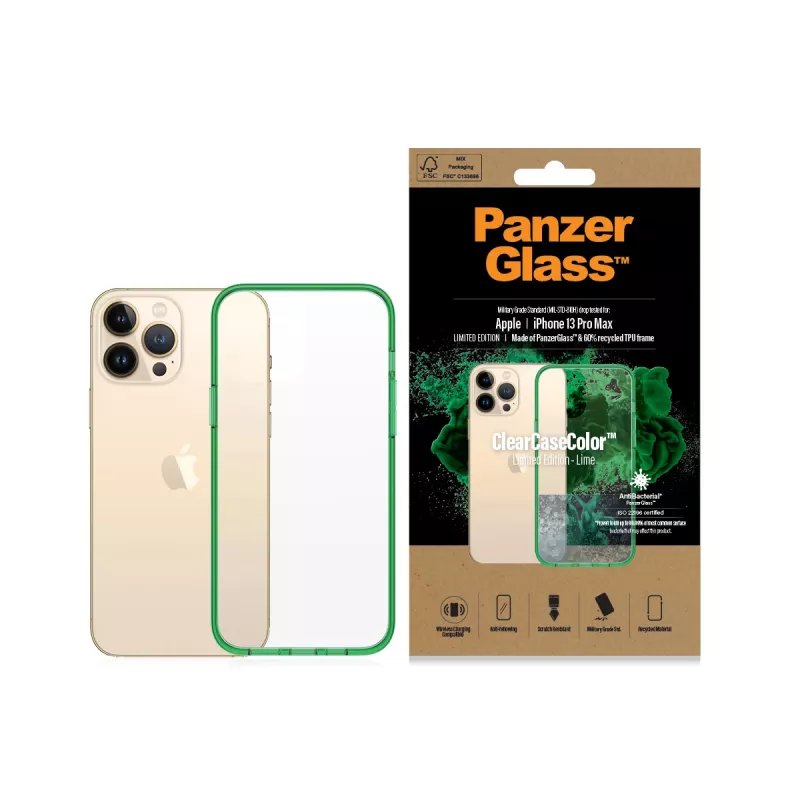PanzerGlass ® ClearCaseColor™ iPhone 13 Pro Max - Žalia kalkinė