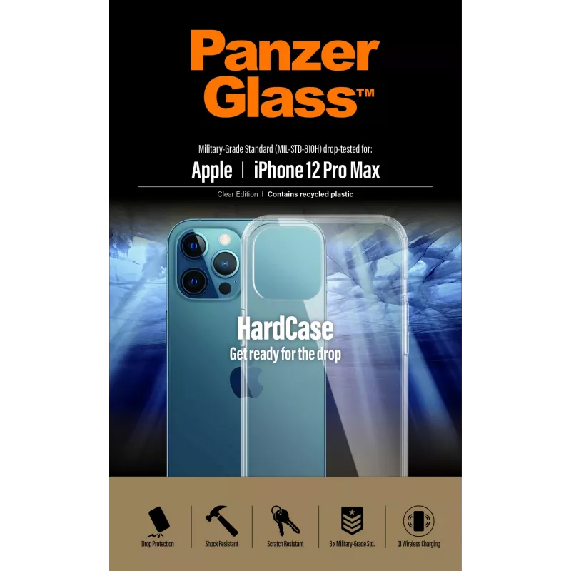 PanzerGlass ® HardCase Transparent iPhone 12 Pro Max, dėklas, Apple, Apple - iPhone 12 Pro Max, skaidrus