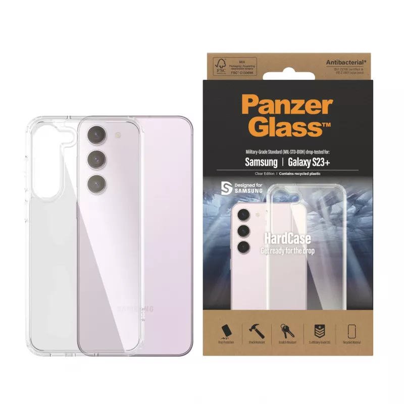 PanzerGlass ® HardCase permatomas Samsung Galaxy S23+, Dėklas, Samsung, Samsung - Galaxy S23+, Permatomas