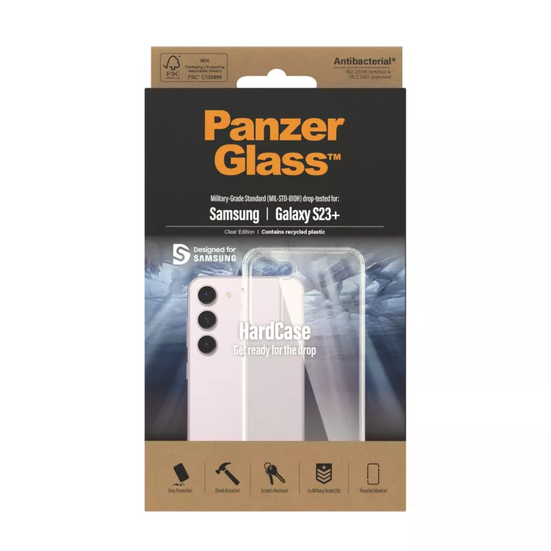 PanzerGlass ® HardCase permatomas Samsung Galaxy S23+, Dėklas, Samsung, Samsung - Galaxy S23+, Permatomas