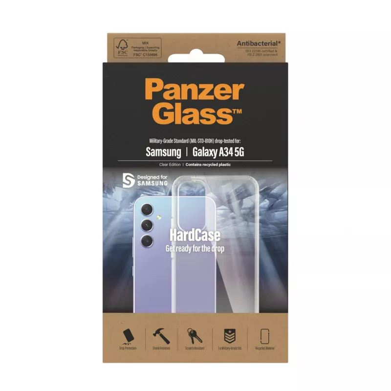 PanzerGlass ® HardCase permatomas Samsung Galaxy A34 5G, Dėklas, Samsung, Samsung - Galaxy A34 5G, Permatomas