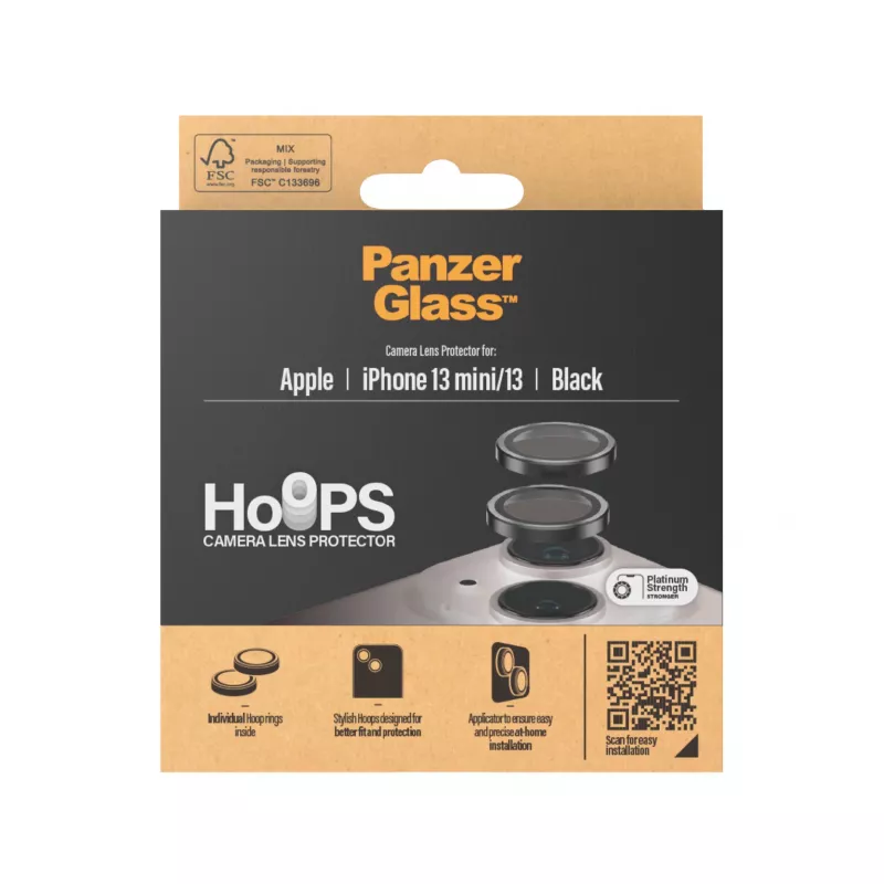 PanzerGlass Hoops kameros objektyvo apsauga iPhone 13 mini 13 juoda atspari įbrėžimams