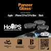 PanzerGlass Hoops kameros objektyvo apsauga, skirta iPhone 13 Pro / 13 Pro Max, juoda, atspari įbrėžimams