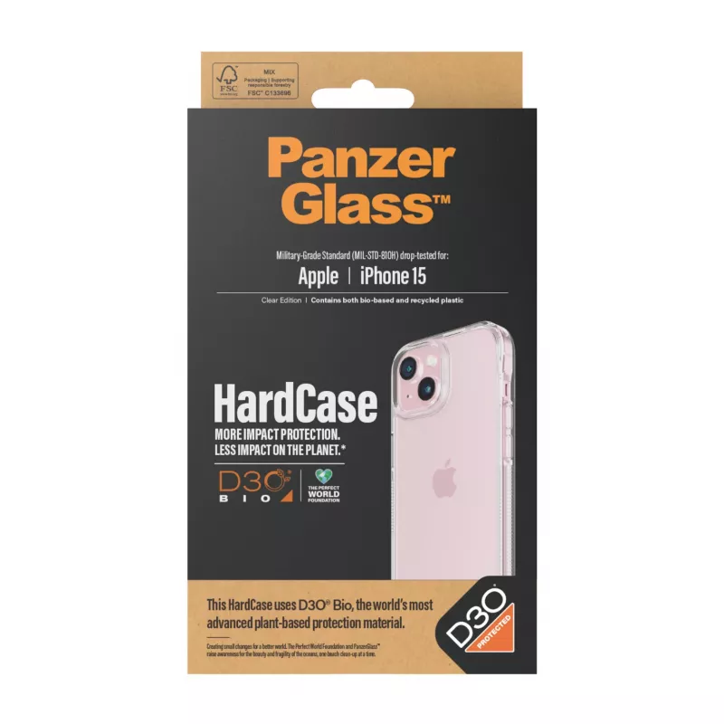 PanzerGlass ® HardCase Skaidrus su D3O® iPhone 15
