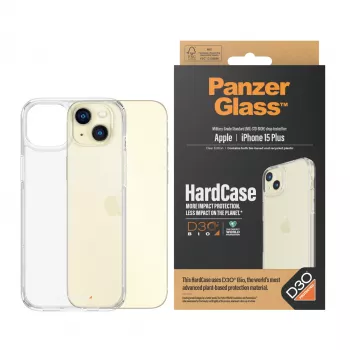 “PanzerGlass® HardCase Transparent w. D3O® iPhone 15 Plus”, dėklas, “Apple”, “Apple - iPhone 15 Plus”, permatomas