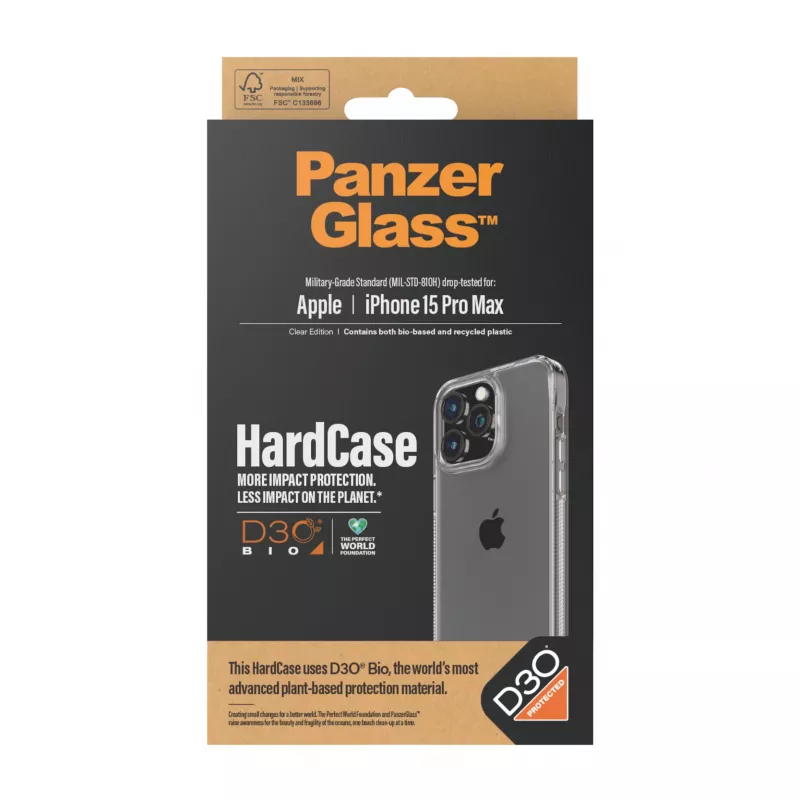 PanzerGlass ® HardCase skaidrus su D3O® iPhone 15 Pro Max