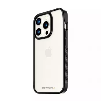 PanzerGlass ® ClearCase permatomas su juodu rėmeliu ir D3O® iPhone 15 Pro