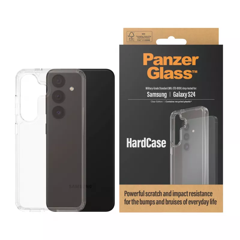 PanzerGlass ® HardCase permatomas Samsung Galaxy S24, Dangtelis, Samsung, Samsung - Galaxy S24, Permatomas