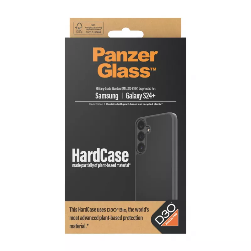 PanzerGlass ® HardCase Juoda w. D3O® Samsung Galaxy S24+, Dėklas, Samsung, Samsung - Galaxy S24 Plus, Juoda