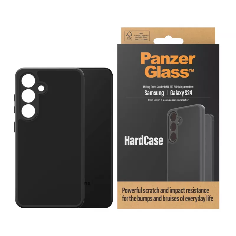 PanzerGlass ® HardCase Juoda Samsung Galaxy S24, dėklas, Samsung, Samsung - Galaxy S24, juoda