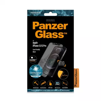 PanzerGlass CamSlider ekrano apsauga, skirta Apple iPhone 12 / 12 Pro — kraštas iki krašto grūdintas stiklas, skaidrus, 6,1 colio