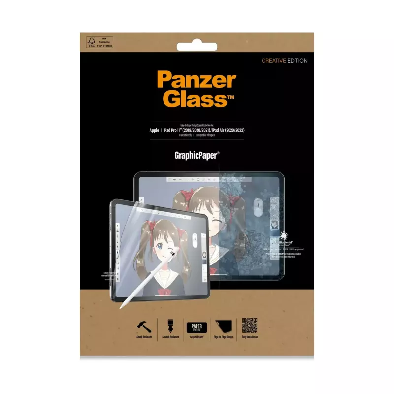 PanzerGlass ® GraphicPaper® ekrano apsauga iPad Pro 11″ (2018, 2020–2022, 2024) | iPad Air 10,9'' (2020, 2022)
