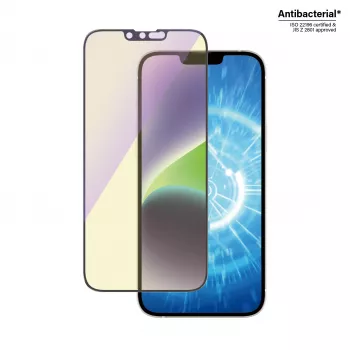 PanzerGlass ® Apsauginis ekrano stiklas nuo mėlynos šviesos iPhone 14 Plus | 13 Pro Max | Itin platus pritaikymas su EasyAligner