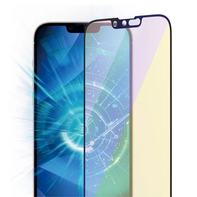 PanzerGlass ® Apsauginis ekrano stiklas nuo mėlynos šviesos iPhone 14 Plus | 13 Pro Max | Itin platus pritaikymas su EasyAligner