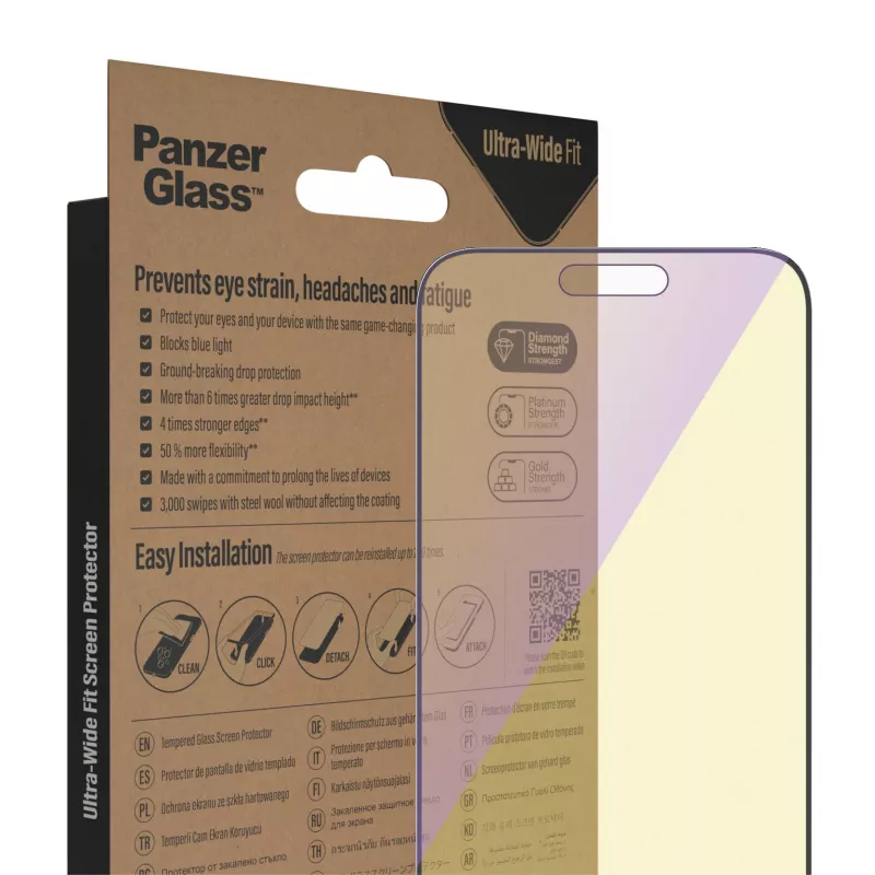 PanzerGlass ® Anti-blue light Screen Protector iPhone 14 Pro Max | Ultra-Wide Fit su EasyAligner