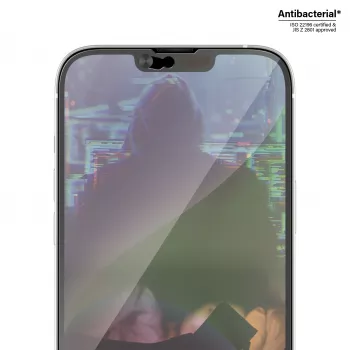 Skaidrus ekrano apsauginis stiklas PanzerGlass CamSlider, skirtas Apple iPhone 14 Plus / 13 Pro Max, 6,68 colio grūdintas stiklas, PET, antibakterinis