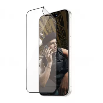 PanzerGlass® ECO MATRIX ekrano apsauga su D3O® iPhone 15 Pro | Itin plati pritaikymo sistema su išlyginimo rinkiniu