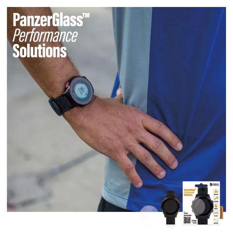 Apsauginė plėvelė PanzerGlass SmartWatch 34mm — grūdintas stiklas 34×34×0,51 mm, skaidrus