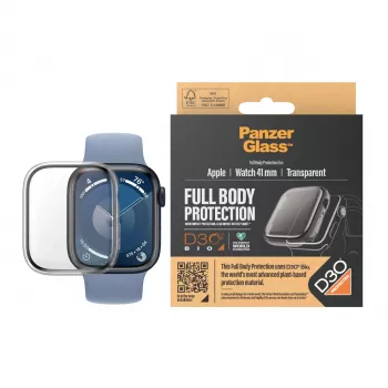 “PanzerGlass” ekrano apsauga visam korpusui “Apple Watch Series 9” 41 mm, skaidri