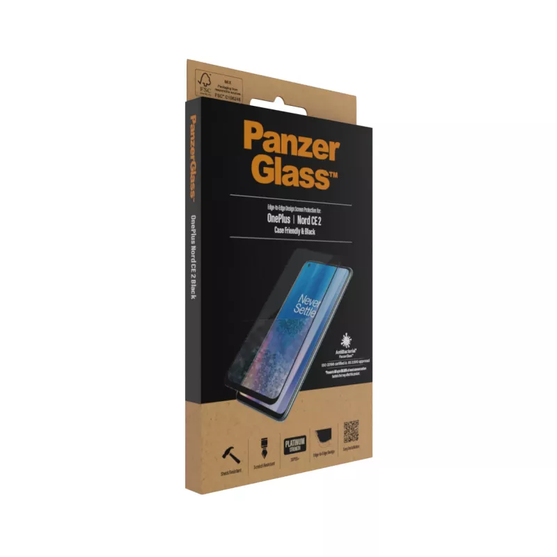 Ekrano apsauga PanzerGlass OnePlus Nord 2 CE Scratch Shock Anti-bacterial