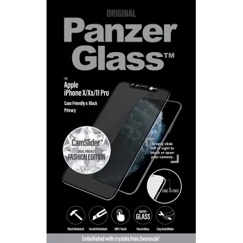 PanzerGlass ® Privatumo ekrano apsauga iPhone 11 Pro | Puošta Swarovski® kristalais | Nuo krašto iki krašto
