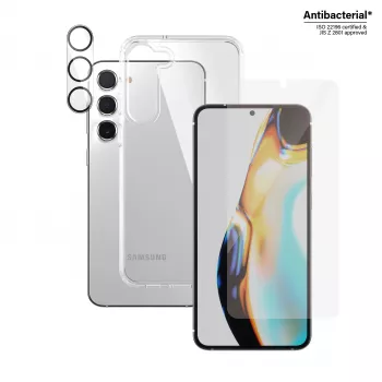 PanzerGlass Booklet Case skirtas iPhone 14 Pro 6.1 colio — apsauginis folijos tipo dėklas, juodas/baltas
