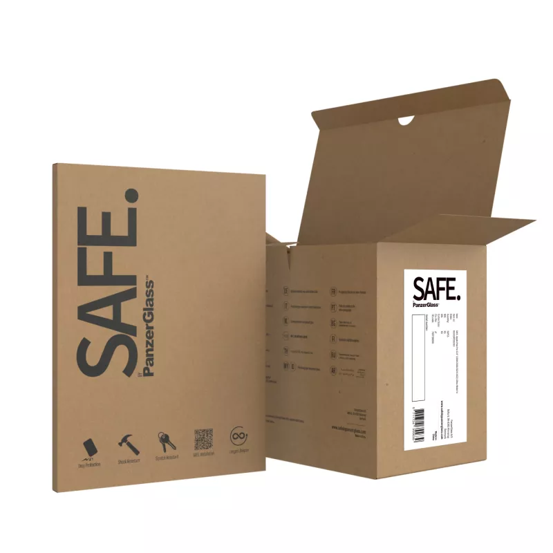PanzerGlass SAFE. by ® ekrano apsauga iPad Pro 12,9'' (2018, 2020-2022) | Itin platus pritaikymas | Didmeninė pakuotė