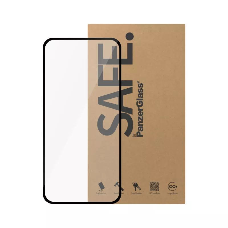 PanzerGlass SAFE. by ® ekrano apsauga iPhone 15 Pro Max | Itin platus pritaikymas | Didmeninė pakuotė