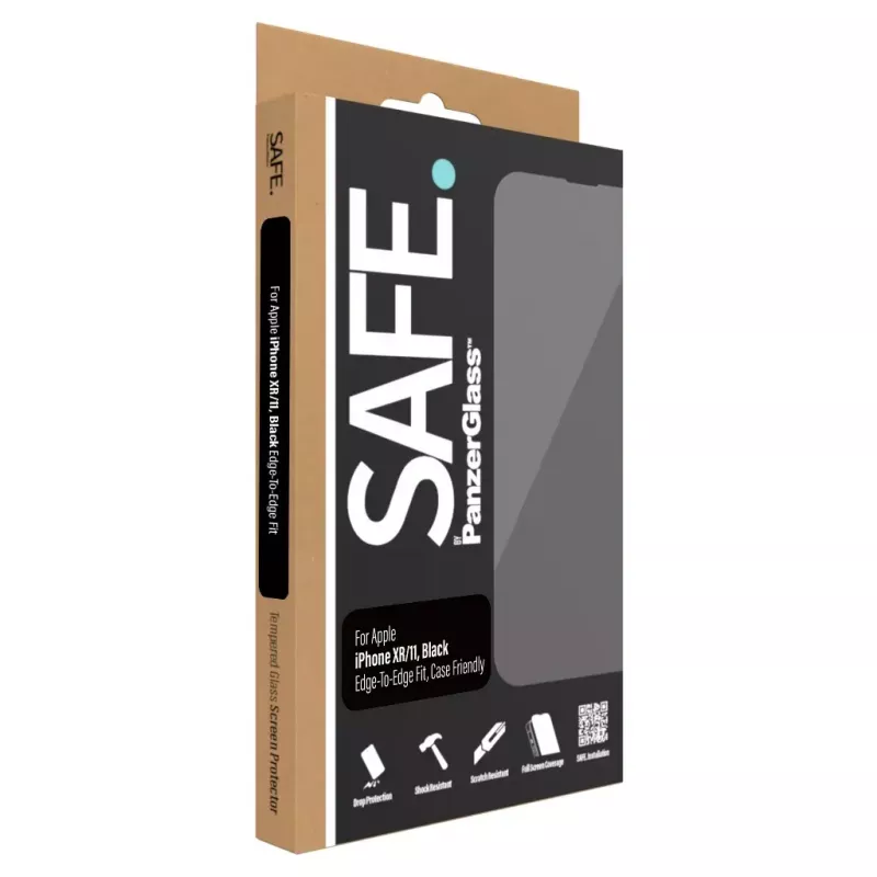 Ekrano apsauga PanzerGlass SAFE. by ® Apple iPhone 11 XR kraštas iki krašto atspari įbrėžimams smūgiams