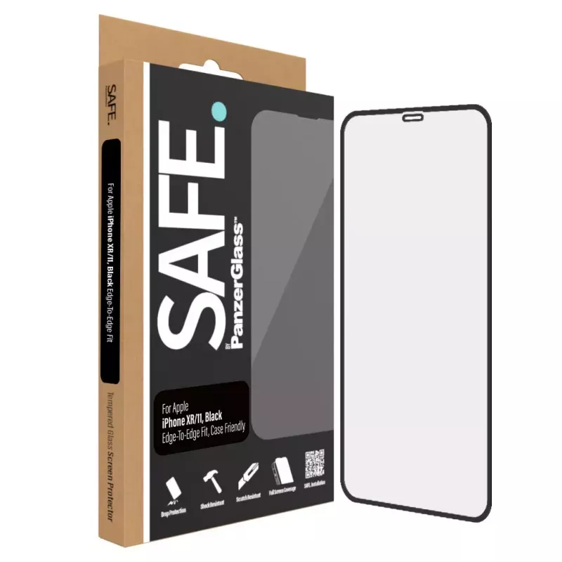 Ekrano apsauga PanzerGlass SAFE. by ® Apple iPhone 11 XR kraštas iki krašto atspari įbrėžimams smūgiams