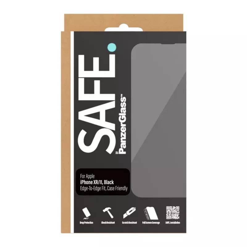 Ekrano apsauga PanzerGlass SAFE. by ® Apple iPhone 11 XR kraštas iki krašto atspari įbrėžimams smūgiams