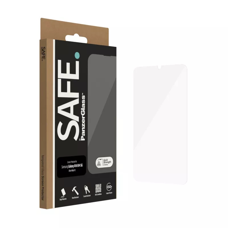 PanzerGlass SAFE. by ® apsauginė plėvelė Samsung Galaxy A14 | A14 5G | Ultra-Wide Fit