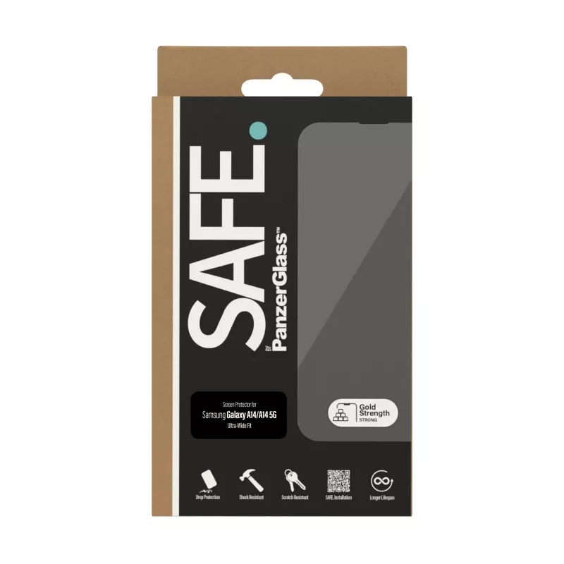 PanzerGlass SAFE. by ® apsauginė plėvelė Samsung Galaxy A14 | A14 5G | Ultra-Wide Fit