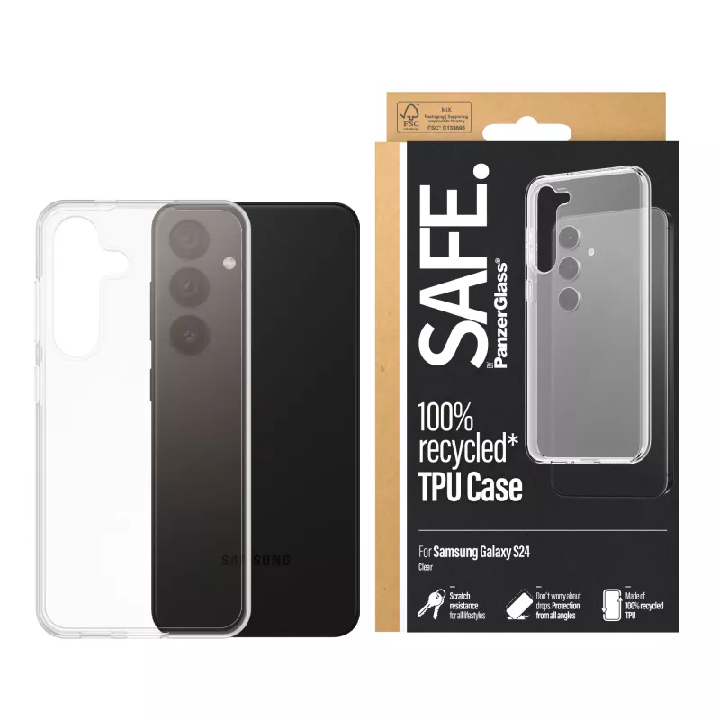 PanzerGlass SAFE. by ® TPU dėklas Samsung Galaxy S24 | Skaidrus