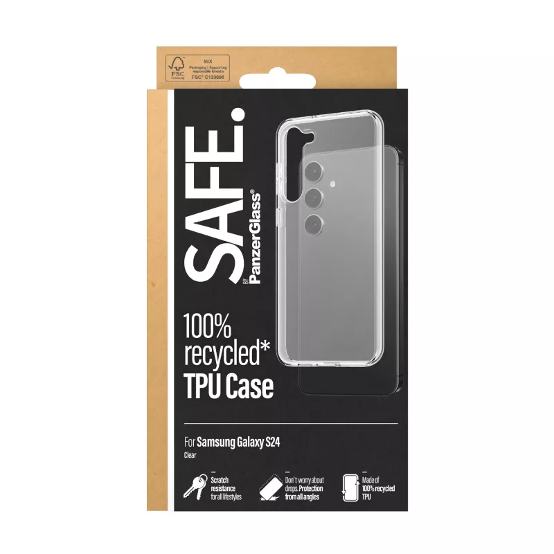 PanzerGlass SAFE. by ® TPU dėklas Samsung Galaxy S24 | Skaidrus